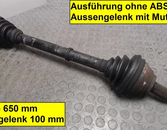 ANTRIEBSWELLE LINKS (FÜR Bastler) (Antriebswelle vorn) Audi Audi 100 Benzin (44) 1760 ccm 66 KW 1983>1988