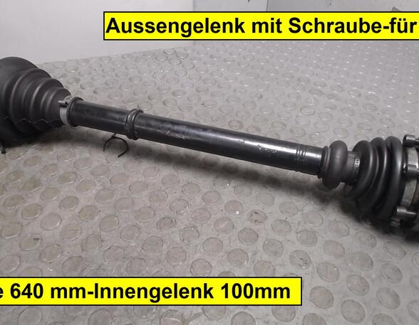 ANTRIEBSWELLE RECHTS (Antriebswelle vorn) Audi Audi 100 Benzin (44) 1760 ccm 66 KW 1986>1988