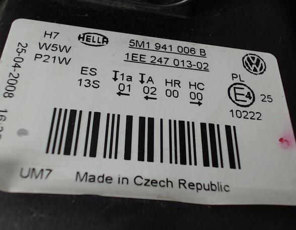 Headlight VW Golf Plus (521, 5M1)
