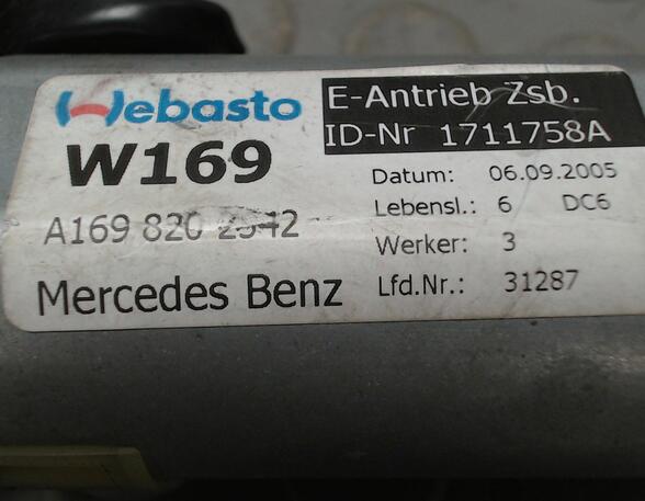 SCHIEBEDACH / PANORAMADACH MOTOR  (Dach) Mercedes-Benz A-Klasse Benzin (169) 1498 ccm 70 KW 2004>2008