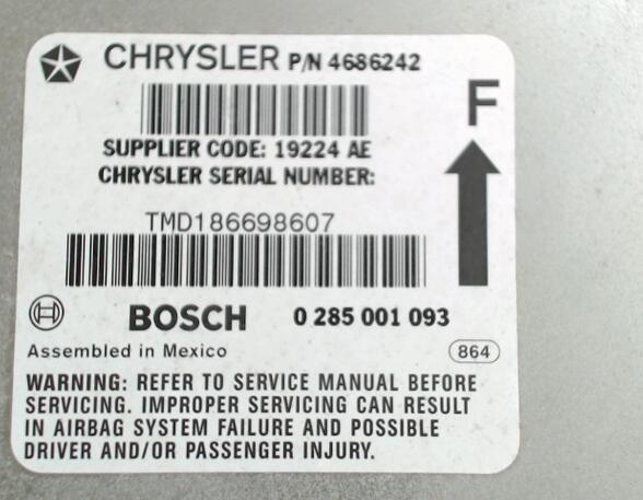 STEUERGERÄT AIRBAG (Sicherheitselektronik) Chrysler Voyager Benzin (GS) 3301 ccm 116 KW 1996>2001