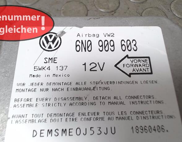 STEUERGERÄT AIRBAG/ AIRBAGSTEUERGERÄT  (Sicherheitselektronik) VW Passat Benzin (35 I) 1781 ccm 66 KW 1993>1996