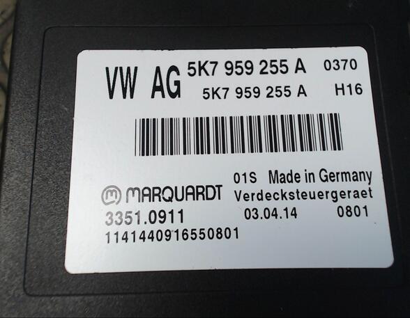 STEUERGERÄT VERDECK (Steuergeräte) VW Golf Diesel (5K) 1598 ccm 77 KW 2013>2014