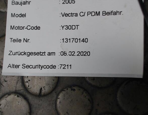 TÜRSTEUERGERÄT VORNE RECHTS (Steuergeräte) Opel Signum Diesel (Z-C/S) 2958 ccm 130 KW 2003>2005