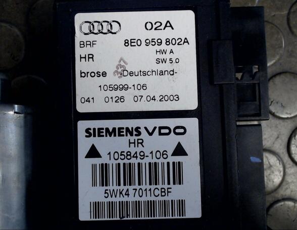 FENSTERHEBER HINTEN RECHTS (Tür hinten) Audi Audi A4 Diesel (8E/8H/QB6) 2496 ccm 132 KW 2001>2004