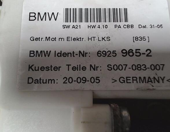 FENSTERHEBER ELEKTRISCH HINTEN LINKS  (Tür hinten) BMW X 3 Diesel (E83) 2993 ccm 160 KW 2005>2006
