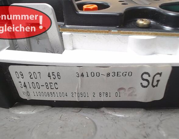 TACHOEINHEIT  (Armaturenbrett / Mittelkonsole) Opel Agila Benzin (A) 973 ccm 43 KW 2000>2003
