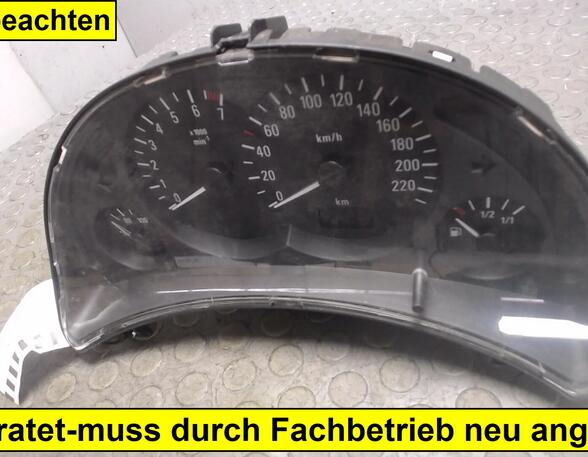 TACHOEINHEIT ( ENTHEIRATET) (Armaturenbrett / Mittelkonsole) Opel Corsa Benzin (C) 973 ccm 43 KW 2000>2003
