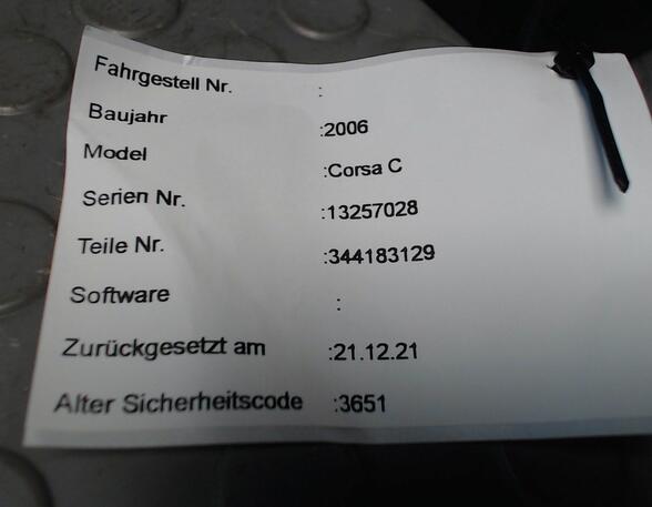 INFORMATIONSDISPLAY  (Armaturenbrett / Mittelkonsole) Opel Corsa Benzin (C) 1229 ccm 59 KW 2004>2006