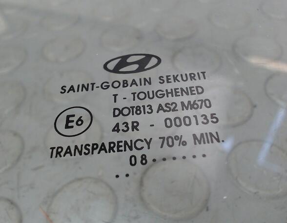 SCHEIBE VORN LINKS  (Tür vorn) Hyundai I 10 Benzin (PA) 1086 ccm 49 KW 2009