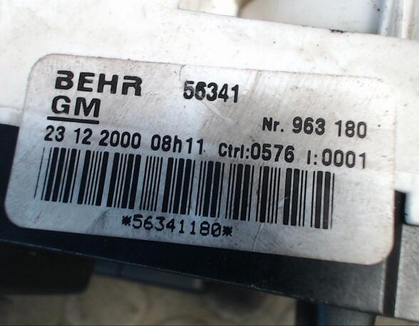 HEIZUNGSBETÄTIGUNG (Armaturenbrett / Mittelkonsole) Opel Astra Benzin (G) 1598 ccm 55 KW 1998>2000