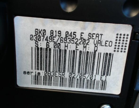 HEIZUNGSBETÄTIGUNG (Armaturenbrett / Mittelkonsole) Seat Ibiza Benzin (6 K) 1390 ccm 55 KW 1999>2002