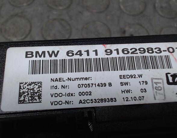 HEIZUNGSBETÄTIGUNG  (Armaturenbrett / Mittelkonsole) BMW 1er Benzin (E81,E82,E8) 1597 ccm 90 KW 2007>2009