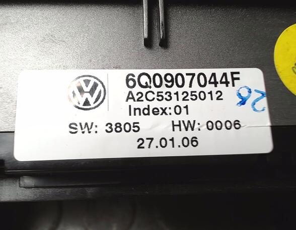 HEIZUNGSBETÄTIGUNG ( KLIMATRONIC )  (Armaturenbrett / Mittelkonsole) VW Polo Benzin (9 N) 1781 ccm 110 KW 2006>2009
