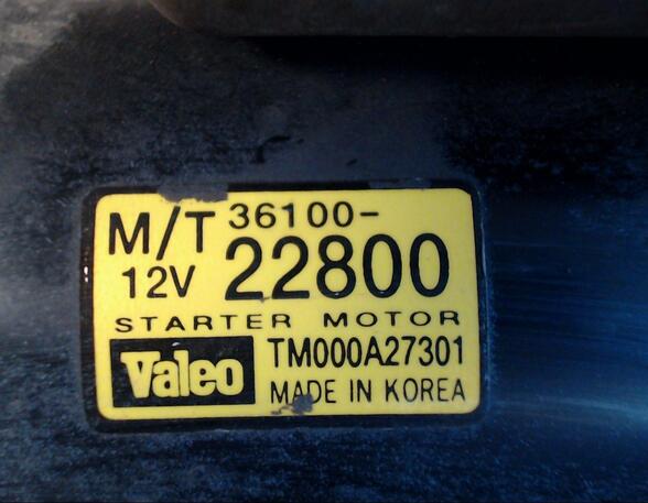 ANLASSER VALEO (Motorelektrik) Hyundai Getz Benzin (TB) 1341 ccm 60 KW 2002>2004