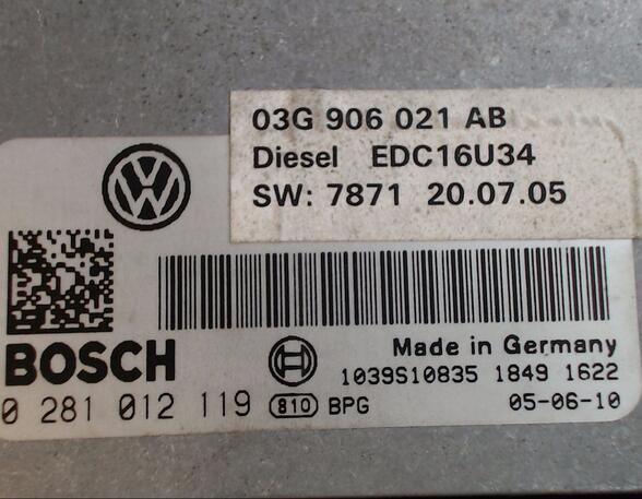 Fuel Injection Control Unit VW Passat Variant (3C5)