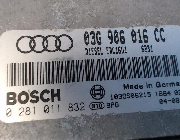 STEUERGERÄT EINSPRITZUNG (Gemischaufbereitung) Audi Audi A3 Diesel (8P) 1896 ccm 77 KW 2003>2005