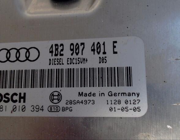 MOTORSTEUERGERÄT / STEUERGERÄT EINSPRITZUNG (Gemischaufbereitung) Audi Audi A6 Diesel (4B) 2496 ccm 132 KW 1999>2001