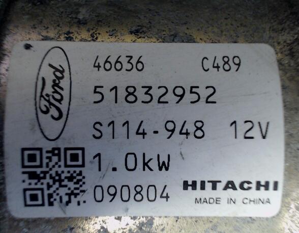 ANLASSER HITACHI (Motorelektrik) Ford KA Benzin (RU8) 1242 ccm 51 KW 2008>2011