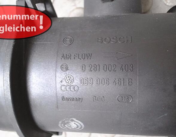 LUFTMASSENMESSER ( BOSCH )  (Gemischaufbereitung) Audi Audi A4 Diesel (B5) 2496 ccm 110 KW 1999>2001