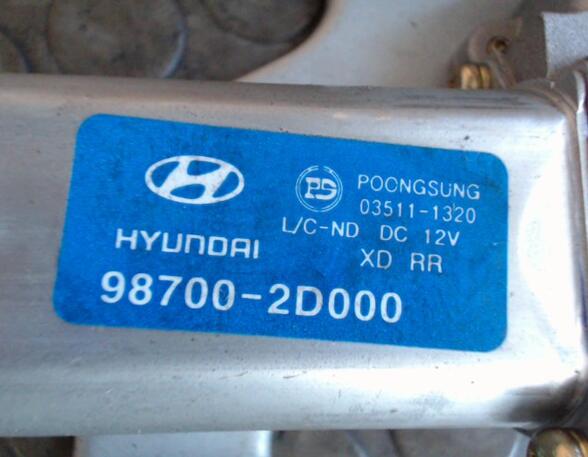 SCHEIBENWISCHERMOTOR HINTEN (Heckscheibe) Hyundai Elantra Diesel (XD) 1991 ccm 83 KW 2001>2003