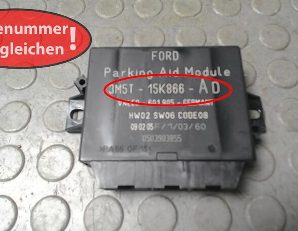 PDC STEUERGERÄT/ PARKING AID MODULE  (Stossstange hinten) Ford Focus Benzin (DA3/DB3) 1596 ccm 85 KW 2005