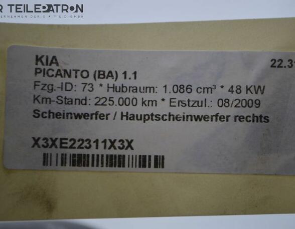 Axle KIA Picanto (BA)