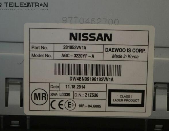 Radio / CD changer combo NISSAN Note (E12)