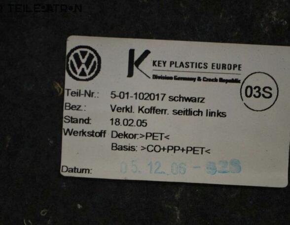 Abdeckung Kofferraum links Verkleidung Blende VW PASSAT (3C2) 2.0 TDI 4MOTION 103 KW