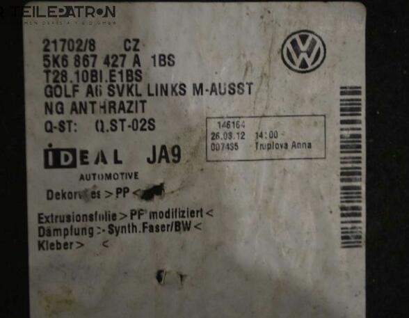 Sidewall VW Golf V (1K1), VW Golf VI (5K1)