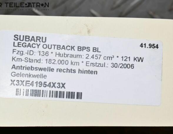 Deurruit SUBARU Legacy IV Station Wagon (BP), SUBARU Outback (BL, BP)