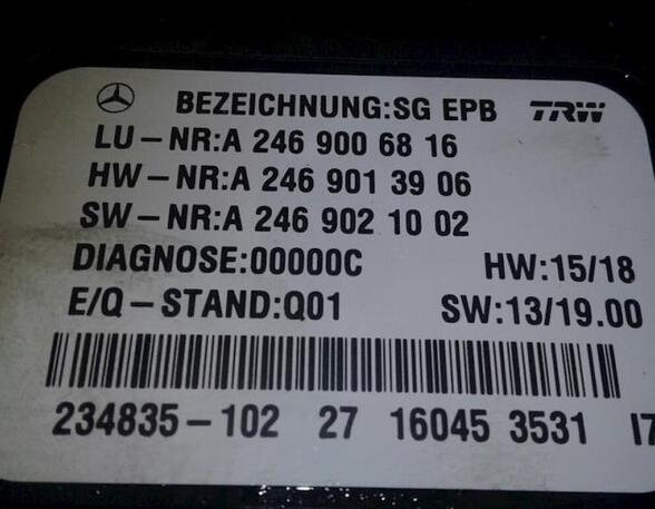 P12330408 Steuergerät MERCEDES-BENZ CLA Shooting Brake (X117) 2469006816