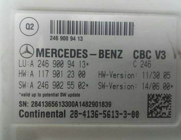 Regeleenheid MERCEDES-BENZ CLA Coupe (C117)