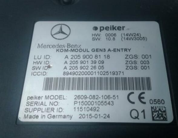 P16815148 Steuergerät MERCEDES-BENZ CLA Shooting Brake (X117) 2059008118