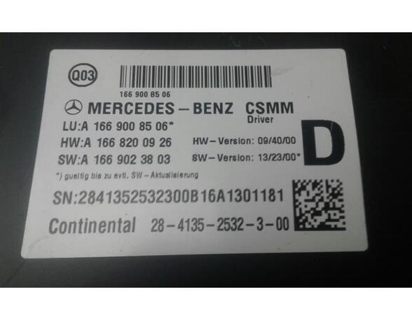 Controller MERCEDES-BENZ GLE (W166), MERCEDES-BENZ GLE Coupe (C292), MERCEDES-BENZ GLS (X166)