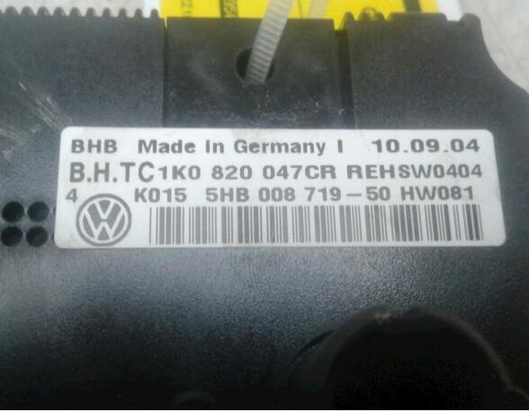 Bedieningselement verwarming & ventilatie VW Golf V (1K1), VW Golf VI (5K1)