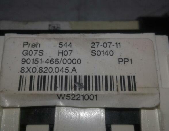 P12167849 Heizungsbetätigung (Konsole) AUDI A1 (8X) 8X0820045A