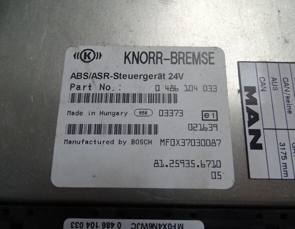 Steuergerät ABS MAN L 2000 Knorr 0486104033 MAN 81259356710
