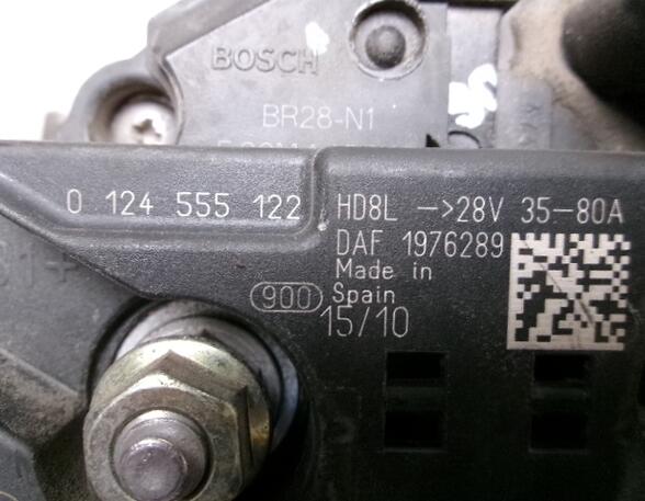 Alternator for DAF CF 65 Bosch 0124555122 DAF 1976289