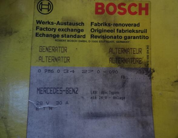 Lichtmaschine (Generator) Bosch 0986030400 Mercedes MAN Gmeinder Liebherr Mercedes-Benz LK/LN2 rebuild