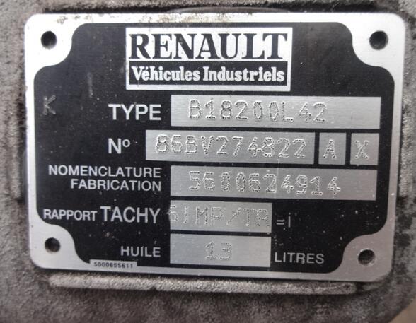 Automatic Transmission Renault Premium 86BV274822 AX B18200L42 5600624914