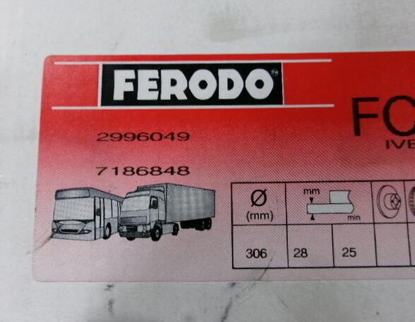 Remschijf voor Iveco Daily FERODO FCR332A 2996049