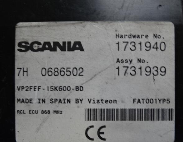 Regeleenheid centrale vergrendeling voor Scania R - series Scania 1731940 1731939