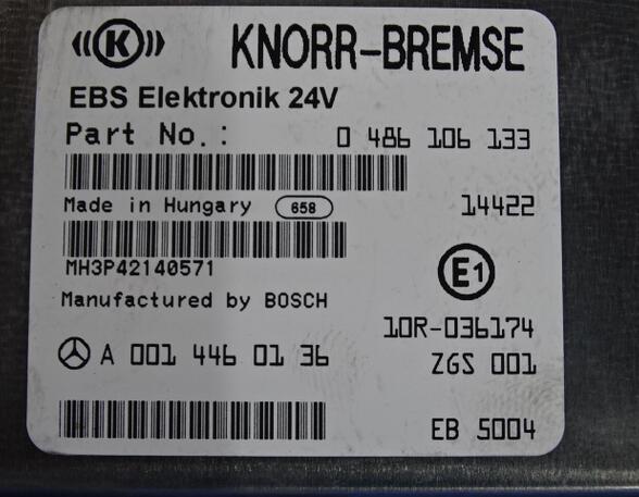 Control Unit Brake / Driving Dynamics Mercedes-Benz Actros MP 4 A0014460136 EBS ECU Knorr 0486106133