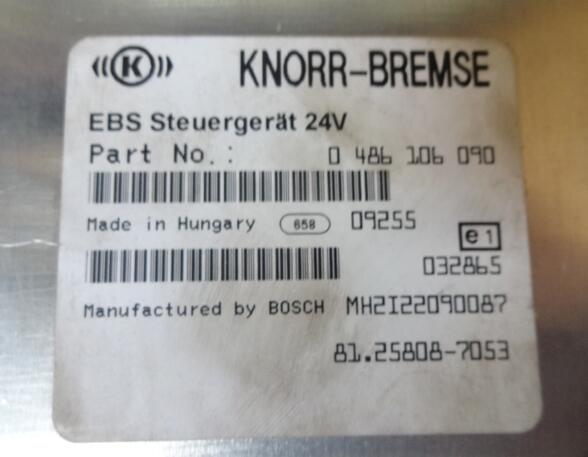 Steuergerät Brems- / Fahrdynamik MAN TGX MAN 81258087053 EBS Knorr 0486106090