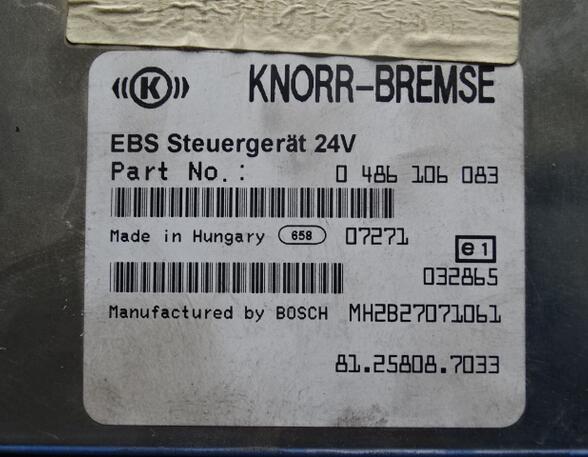 Steuergerät Brems- / Fahrdynamik für MAN TGX 81258087033 Knorr Bremse 0486106083