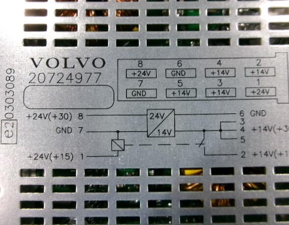Regeleenheid Volvo FM Spannungswandler 20724977 Converter