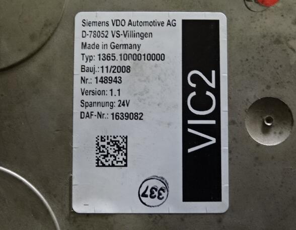 Controller for DAF XF 105 VIC2 Steuereinheit DAF 1639082 Siemens VDO 148943