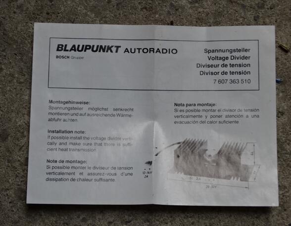Regeleenheid voor Scania 2 - series Blaupunkt 7607363510 Spannungswandler