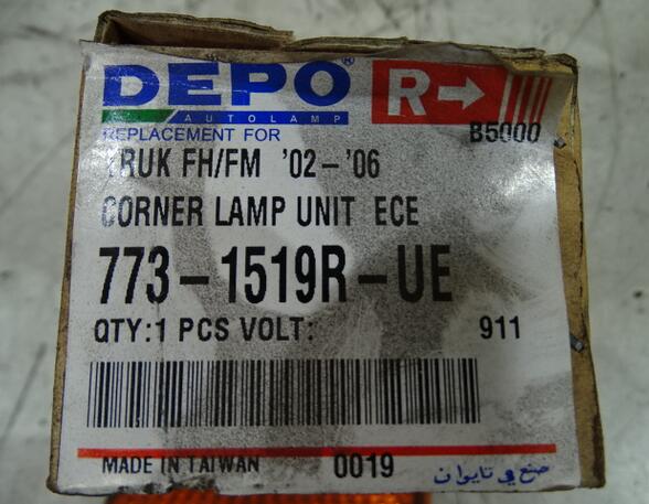 Direction Indicator Lamp for Volvo FH Depo 773-1519R-UE Volvo 20826213 20409875 rechts